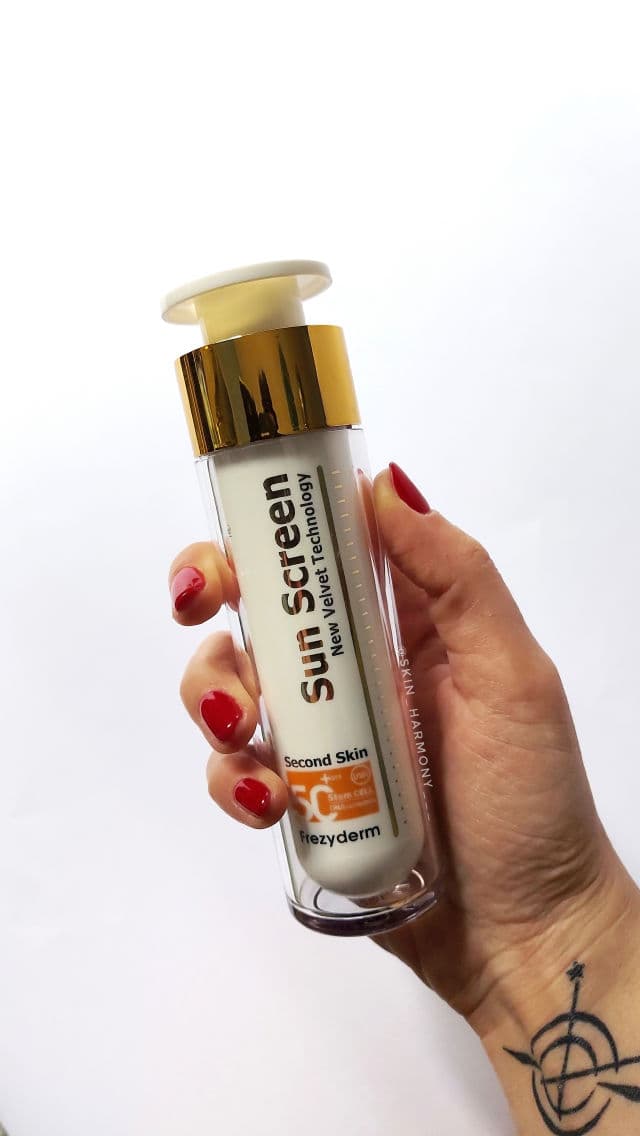 FrezyDerm Sun Screen Velvet Face Cream SPF 50+ review photo by blossomevibe