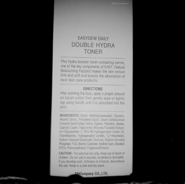Easydew Daily Double Hydra Toner review photo by SkincareRocksMyWorld