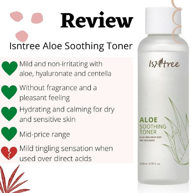ISNTREE Aloe Soothing Toner review photo by Skincarekitten