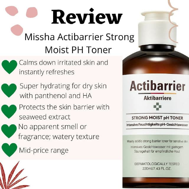 MISSHA Actibarrier Strong Moist pH Toner review photo by Skincarekitten