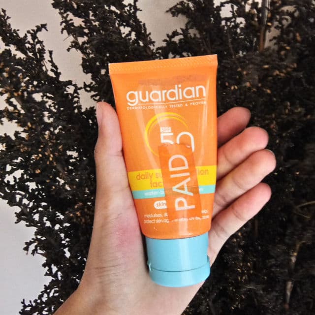 Guardian Daily Sun Face Cream SPF50 review photo by Skylin