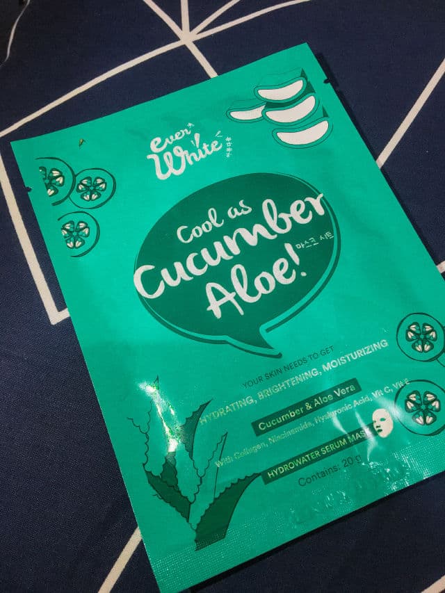Everwhite Hydrowater Serum Cucumber & Aloe Vera Mask Sheet review photo by Sofiazlfa
