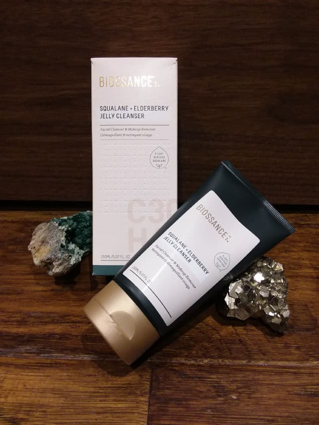 Biossance Squalane + Elderberry Jelly Cleanser review photo by TheEpidermian
