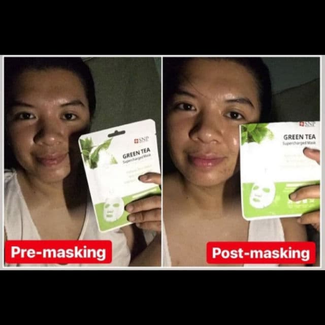 SNP Green Tea Supercharged Sheet Mask review photo by TheGeekyBeaute