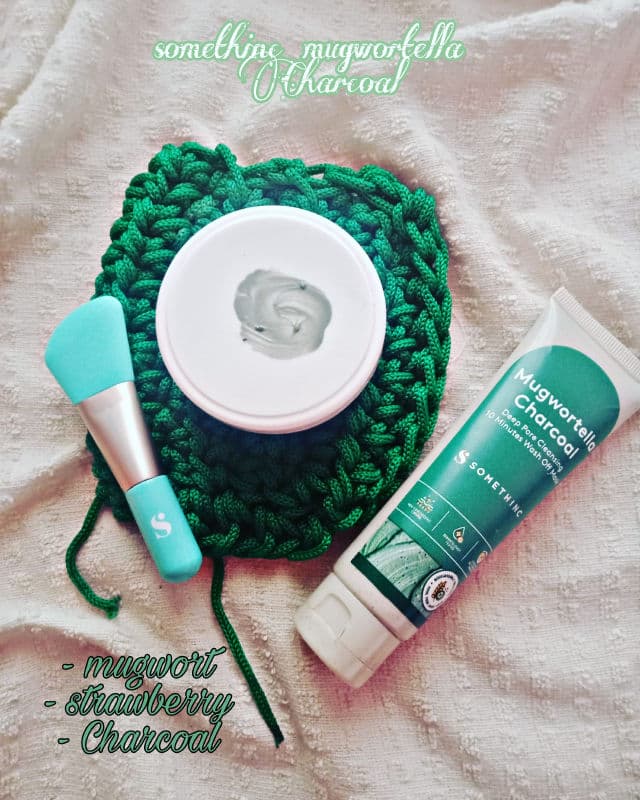 Somethinc Mugwortella Charcoal Deep Pore Cleansing 10 Minutes Wash Off Mask review photo by Witami