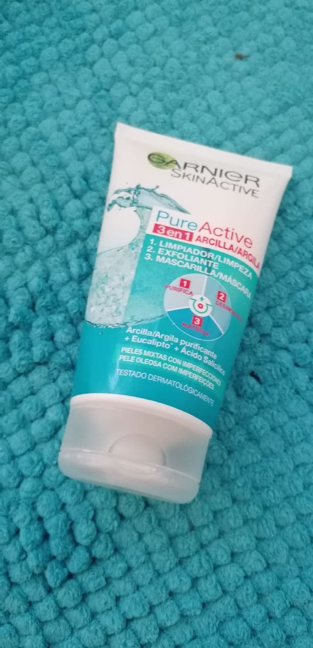 Garnier Pure Active 3in1 Clay Wash Scrub Mask Oily Skin review photo by ZoeLu