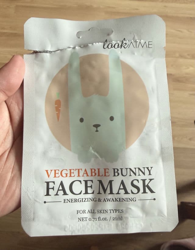 Look At Me Vegetable Bunny Face Mask review photo by ReviewsLynWrotes