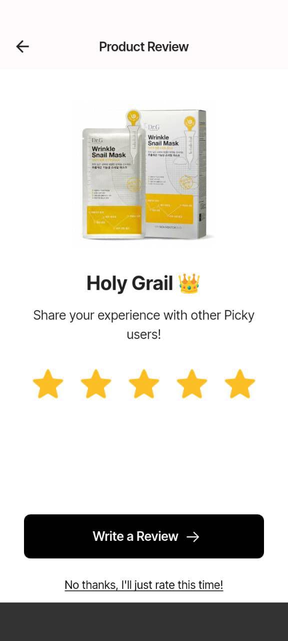 DR.G Wrinkle Snail Sheet Mask review photo by Evelyndelacruz