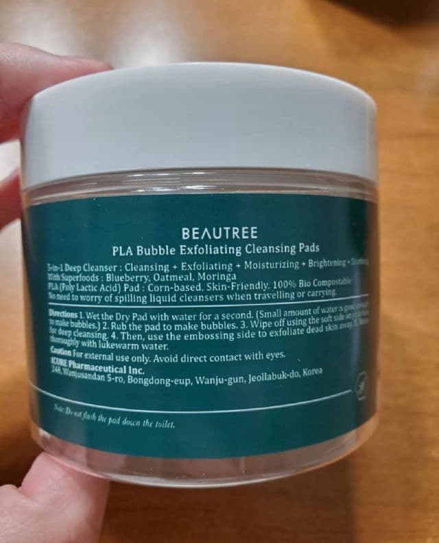 Beautree PLA Bubble Exfoliating Cleansing Pads review photo by alena07112