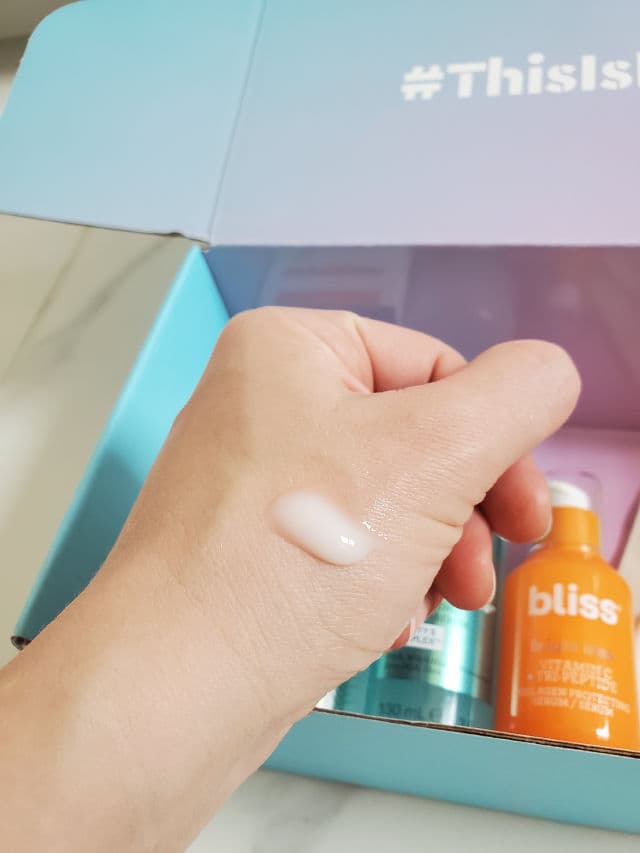 Bliss Bright Idea Vitamin C + Tri-Peptide Face Serum review photo by anamishublog