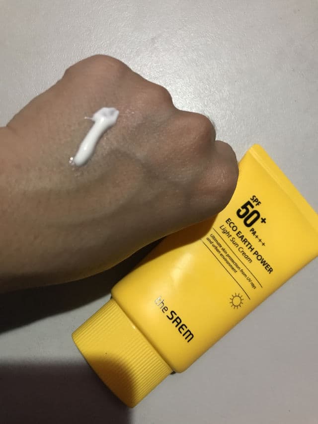THE SAEM Eco Earth Power Light Sun Cream SPF50+ PA++ review photo by aniesroseland