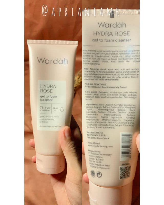 Wardah Hydra Rose Gel-to-Foam Cleanser review photo by aprianiamr