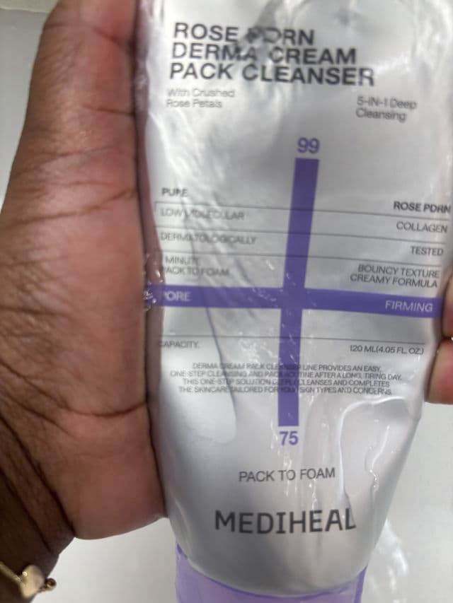 MEDIHEAL Rose PDRN Derma Cream Pack Cleanser review photo by wendykims 