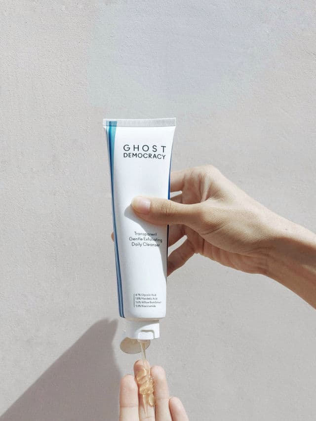 Ghost Democracy Transparent Gentle Exfoliating Daily Cleanser review photo by bareskin.care
