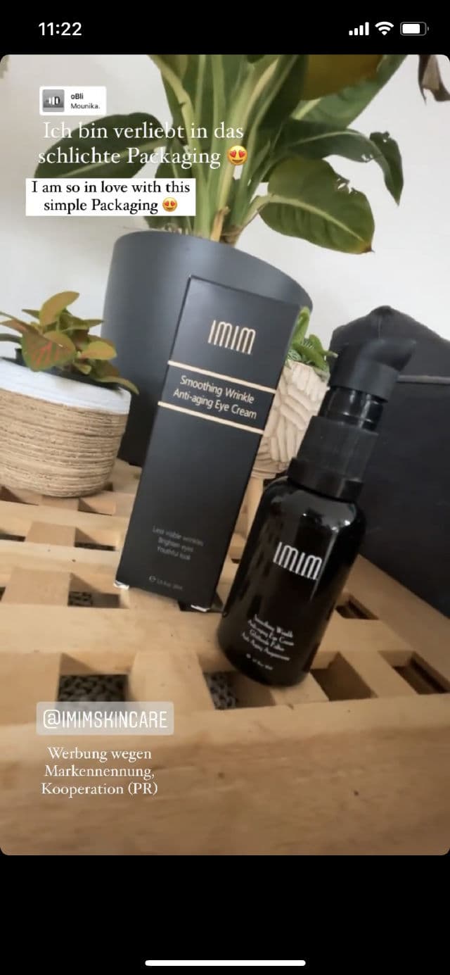 IMIM Smoothing Wrinkle Anti-Aging Eye Cream review photo by beautyglas