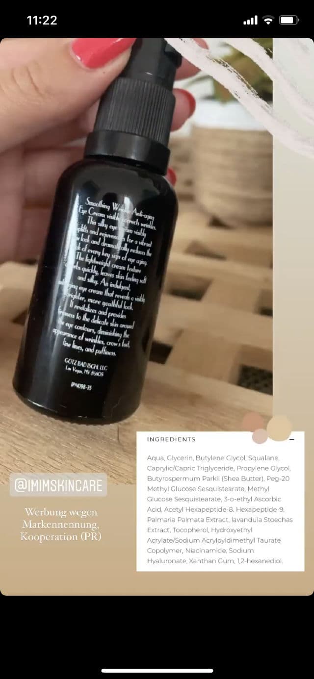 IMIM Smoothing Wrinkle Anti-Aging Eye Cream review photo by beautyglas