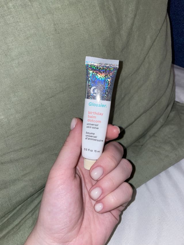 Glossier Birthday Balm Dotcom review photo by beautykkatte