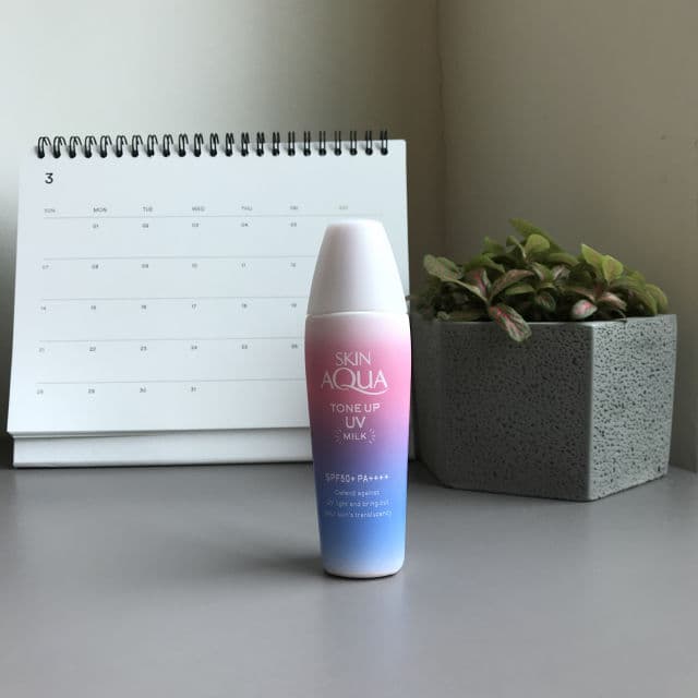 SKIN AQUA Tone Up UV Milk Sunscreen SPF 50+/PA++++ review photo by caramelskindiary