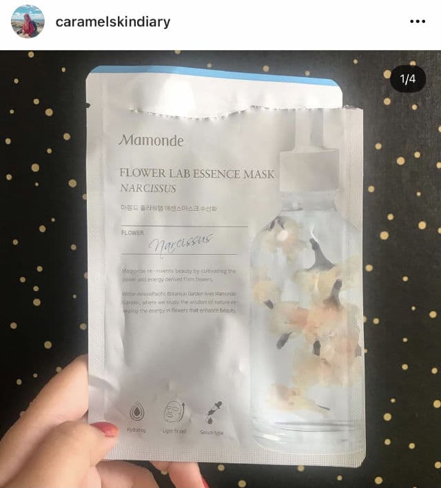 Mamonde Narcissus Flower Lab Essence Sheet Mask review photo by caramelskindiary