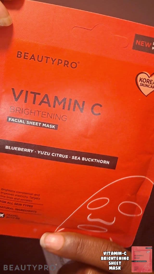BeautyPro Brightening Collagen Sheet Mask with Vitamin C review photo by CHASEJLONDON