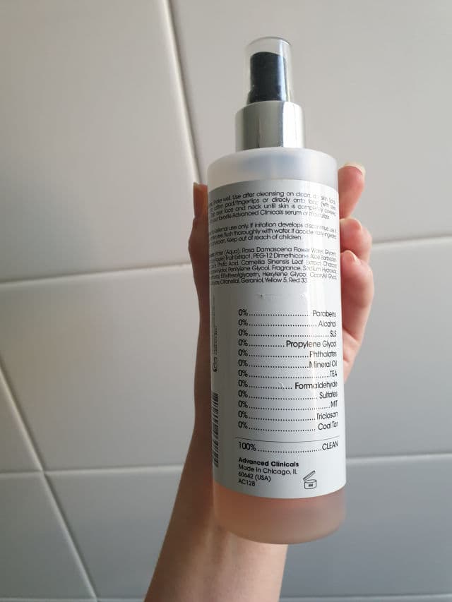 Advanced Clinicals Rosewater Toner review photo by chooky