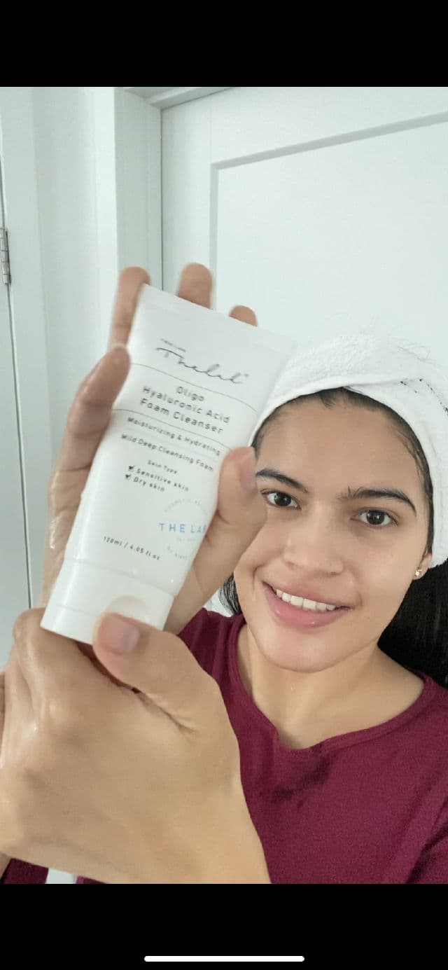 THE LAB by blanc doux Oligo Hyaluronic Acid Foam Cleanser review photo by CindyCuidaTuPiel