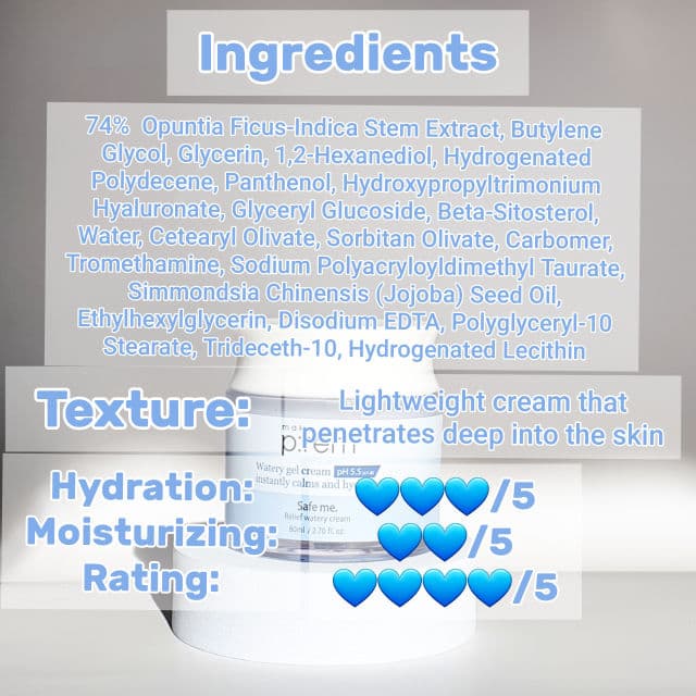 make p:rem Safe Me. Relief Watery Gel Cream review photo by clarissaguzmann
