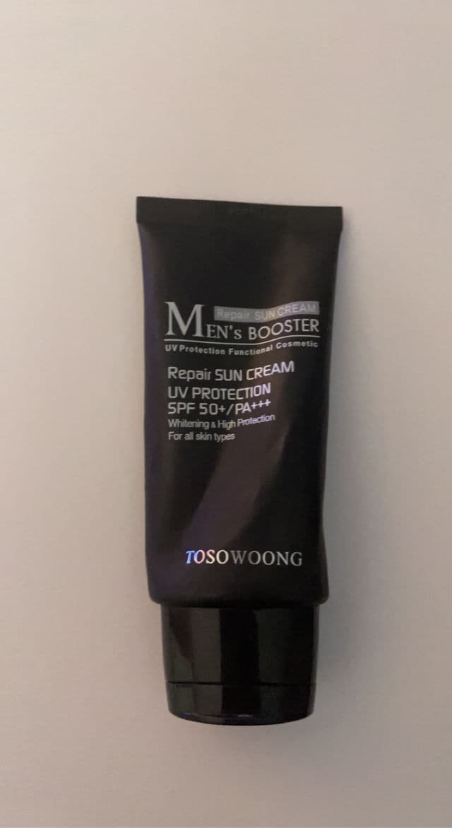 TOSOWOONG Men's Booster Repair Sun Cream review photo by cutiscura