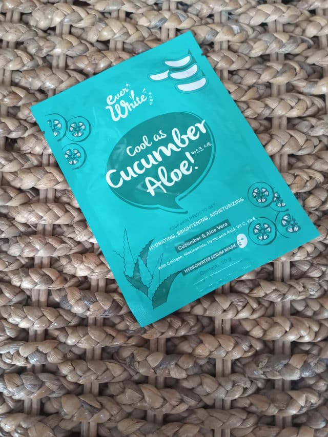 Everwhite Hydrowater Serum Cucumber & Aloe Vera Mask Sheet review photo by deby