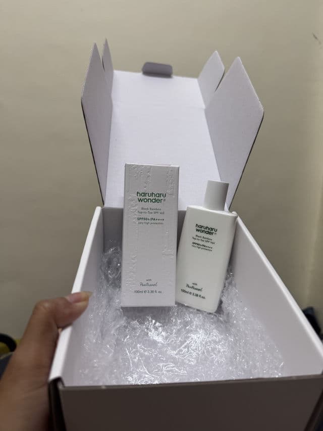 HaruHaru WONDER Black Bamboo Top-to-Toe SPF Veil SPF50+ PA++++ review photo by islandgirlher