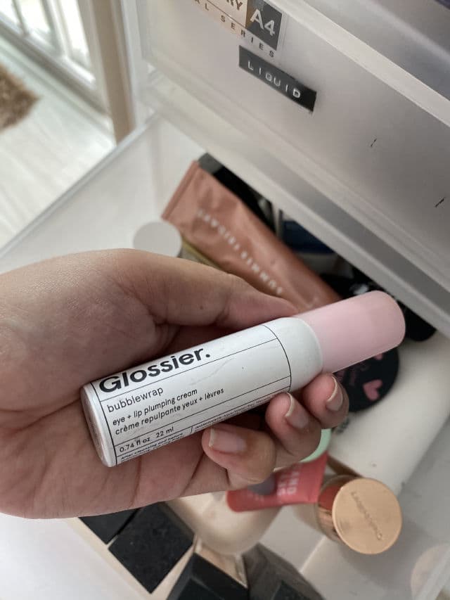 Glossier Bubblewrap Eye + Lip Cream review photo by famamfa