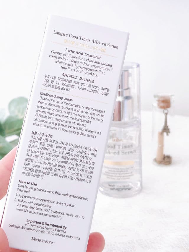 Langsre Good Times AHA-ed Serum review photo by felyfey