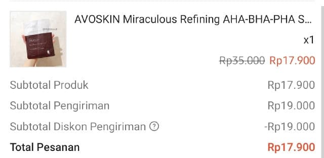 Avoskin Miraculous Refining AHA-BHA-PHA Sheet Mask review photo by Freckless