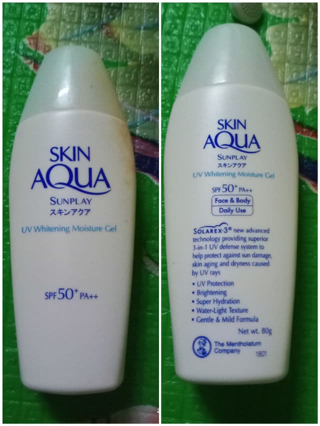 Sunplay Skin Aqua UV Whitening Moisture Gel SPF50 PA++ review photo by aleeyalee