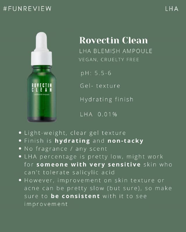 Rovectin [Discontinued] Clean LHA Blemish Ampoule review photo by funskincare