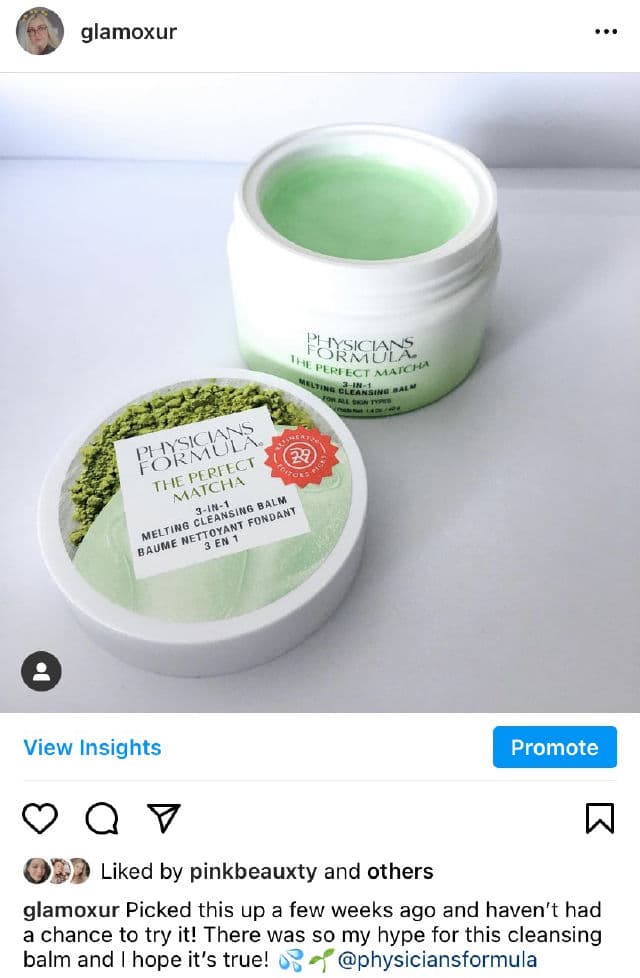 Physicians Formula The Perfect Matcha 3-in-1 Melting Cleansing Balm review photo by glamoxur