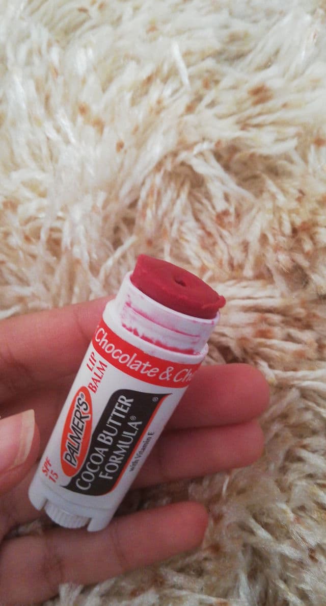 Palmer's Dark Chocolate and Cherry Cocoa Butter Formula Ultra Moisturizing Tinted Lip Balm review photo by gloww