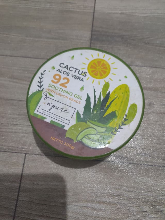 N'Pure Cactus Aloe Vera Soothing Gel with Lemon Beads review photo by hchen95