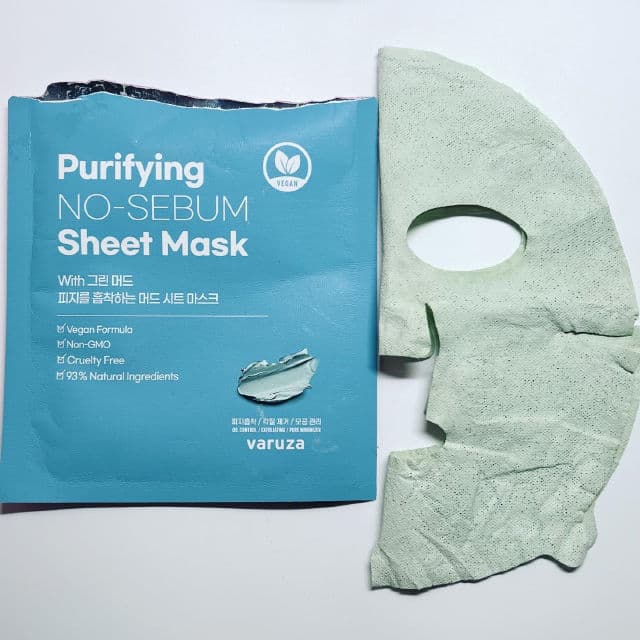 Varuza Purifying No-Sebum Sheet Mask with Green Mud review photo by hellobeauty