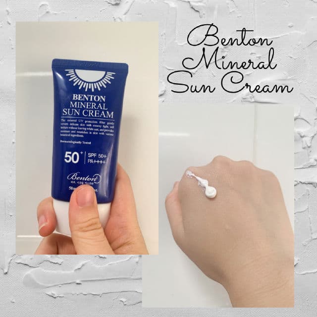 BENTON Mineral Sun Cream SPF50+/PA++++ review photo by isaglowup