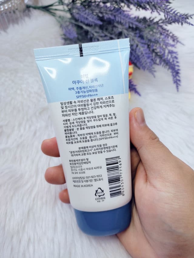 ekel AHA BHA PHA Aqua Sun Block SPF50+ PA+++ review photo by itsniknazirah