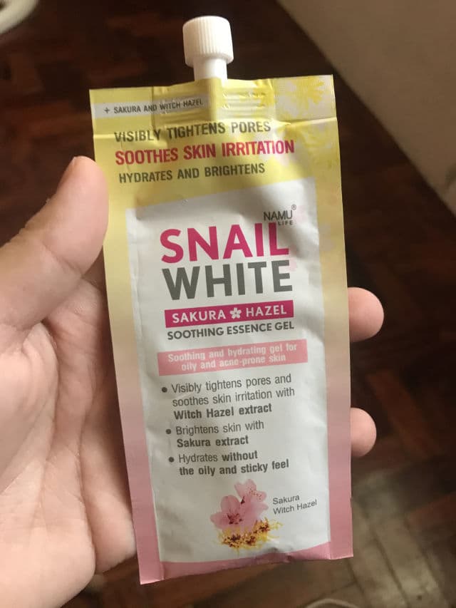 Snail White Sakura Hazel Soothing Essence Gel review photo by jazminespos