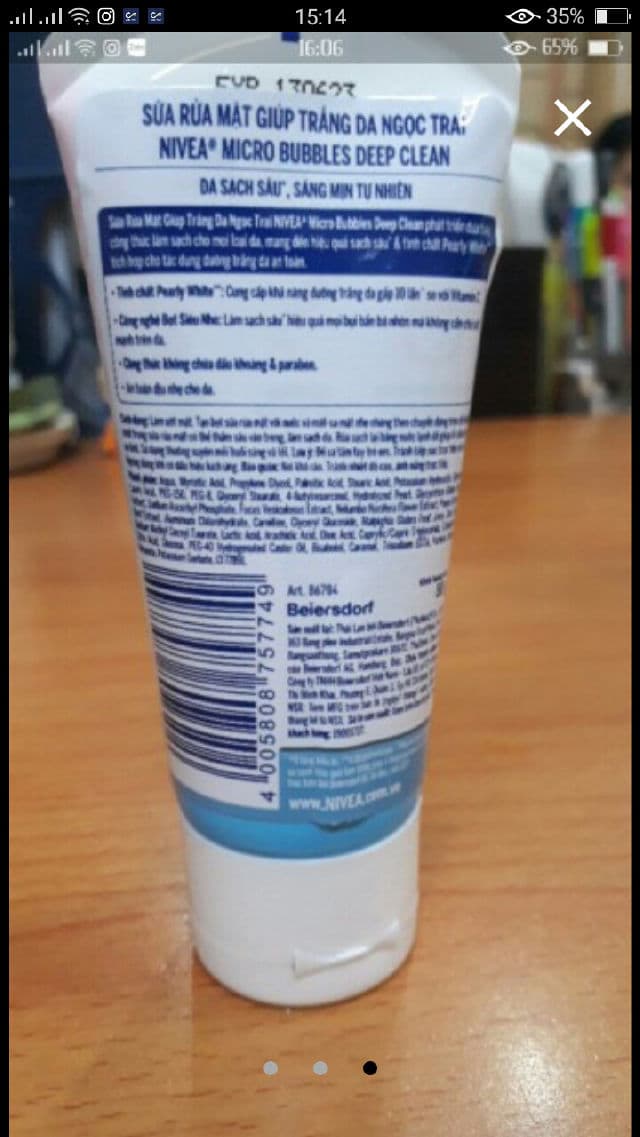Nivea Rosy White Hokkaido Rose Whip Foam review photo by kattrucduong