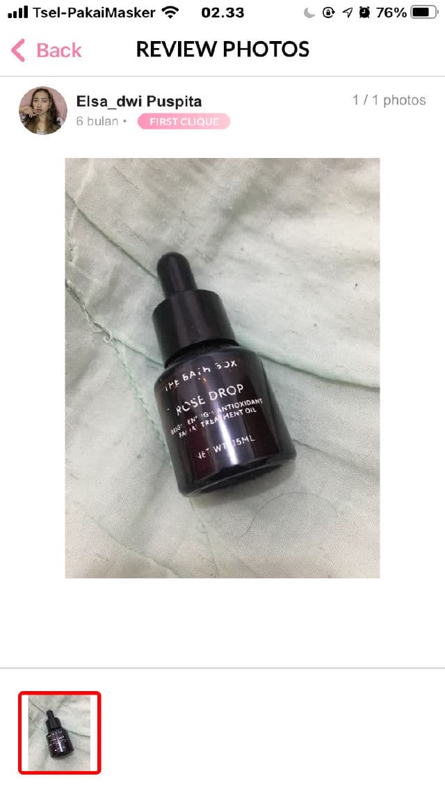 The Bath Box Rose Drop Brightening + Antioxidant Facial Treatment Oil review photo by keyelsa