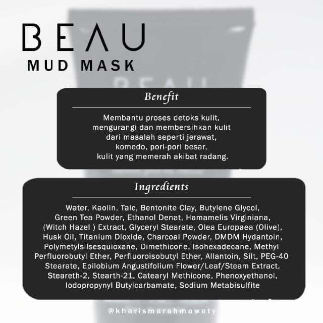 Beau Kirana Mud Mask review photo by kharismarahmawaty