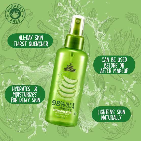 Luxe Organix 98% Aloe Vera Vitamin Water for Face & Body review photo by nekoru