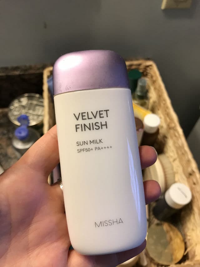 MISSHA Velvet Finish Sun Milk SPF50+ PA++++ review photo by kvbowman