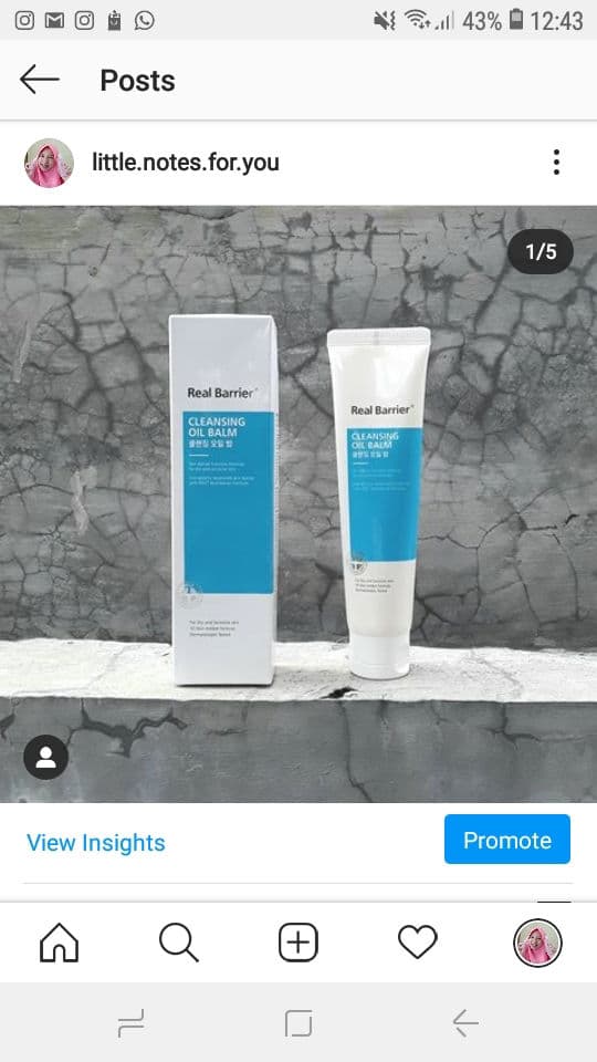 Real Barrier Cleansing Oil Balm review photo by littlenotesforyou