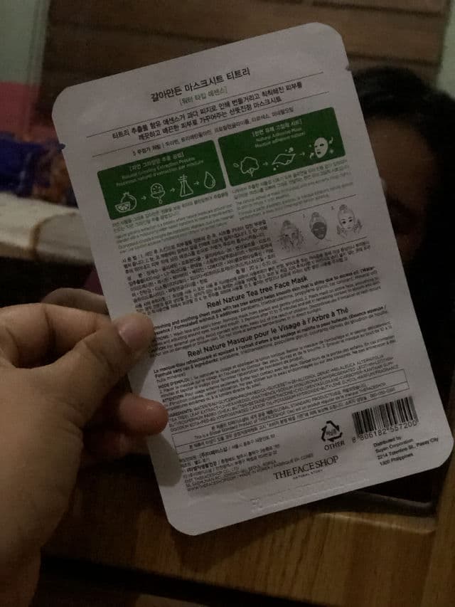 THE FACE SHOP Real Nature Face Mask Tea Tree review photo by ronalyndelmundo