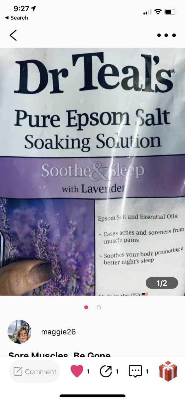 Dr Teal's Soothe & Sleep with Lavender Pure Epsom Salt Soaking Solution review photo by maggie26